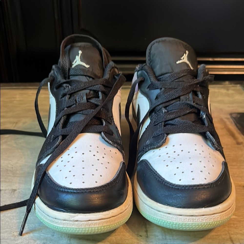 Jordan Black and White Low-Top Sneakers